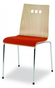 MiKo Jídelní židle Mirka podnož chrom čalouněný sedák