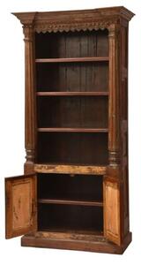 Knihovna vyrobená ze starého portálu, teakové a mangové dřevo, 99x52x209cm