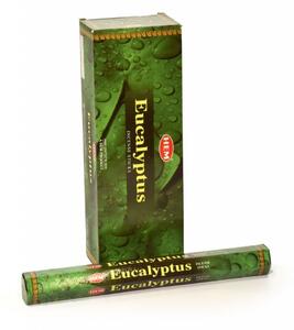 Indické vonné tyčinky Eucalyptus, HEM, 23cm, 20ks