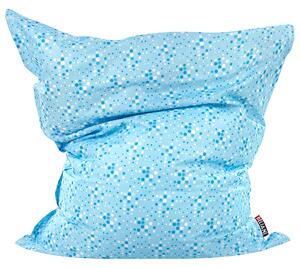 Potah na sedací vak FUZZY 180 cm 140 cm Světle modrá