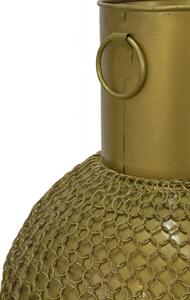 Kovová váza, zlatá patina, 25x25x77cm