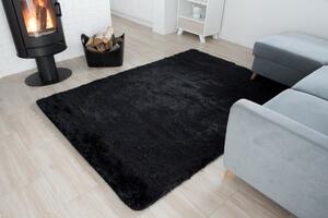 TAPISO Plyšový koberec BEST - ČERNÝ Rozměr koberce: 160x230 cm
