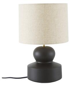 Černo-béžová keramická stolní lampa Westwing Collection Georgina, výška 52 cm