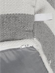 Bílo-šedý sedací puf Kalaidu Lani