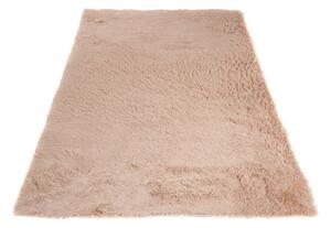 TAPISO Plyšový koberec BEST - SVĚTLE BÉŽOVÝ Rozměr koberce: 80x150 cm