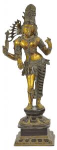 Ardhanarišvára, kovová socha, 20x15x54cm