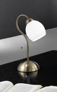 OR LA 4-1098/1 PATI Stolní lampa 1x40W E14, patina/opál sklo bílé, výška 20cm - ORION