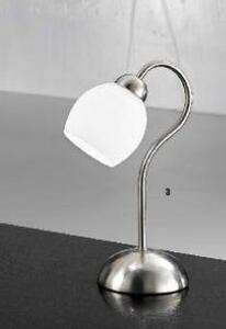 OR LA 4-1098/1 SATI Stolní lampa 1x40W E14, satin/opál sklo bílé, výška 20cm - ORION