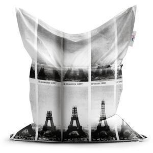 Sablio Sedací vak Classic Eiffelova věž stavba - 150x100 cm