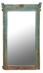 Zrcadlo v rámu ze starého teakového dřeva, 107x30x190cm