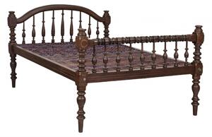 Starožitná postel z teakového dřeva, 218x158x126cm