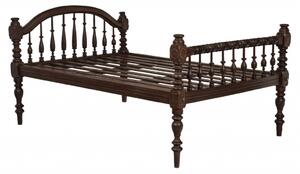 Starožitná postel z teakového dřeva, 218x158x126cm