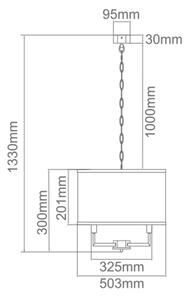 Open Design OR80216 - Lustr na řetězu CASA 6xE14/15W/230V krémová/lesklý chrom