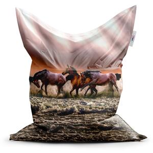 Sablio Sedací vak Classic Koně ve vodě - 150x100 cm