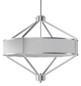 Open Design OR85822 - Lustr na tyči ZUNDO 4xE27/15W/230V matný chrom/bílá