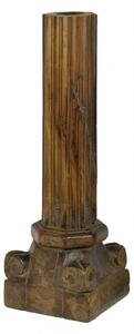 Dřevěný svícen ze starého teakového sloupu, 25x25x76cm