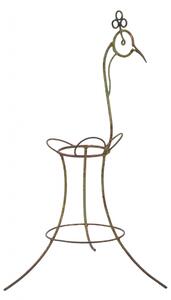 Kovový stojan na květiny - páv, 60x60x106cm