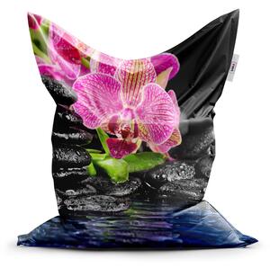 Sablio Sedací vak Classic Orchidej na kamenech - 150x100 cm