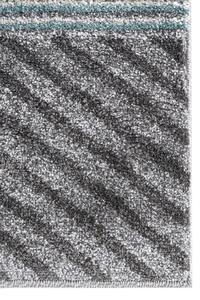 TAPISO Dětský koberec KIDS - modro-šedý - blesky 2 Rozměr koberce: 80x150 cm