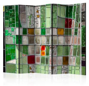 Artgeist Paraván - Emerald Stained Glass II [Room Dividers] Velikosti (šířkaxvýška): 225x172