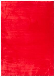 TAPISO Chlupatý kusový koberec RABBIT - červený Rozměr koberce: 60x100 cm