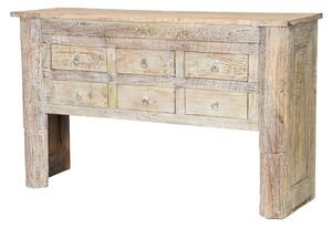 Konzolový stolek z teakového dřeva, šuplíky, 150x45x92cm