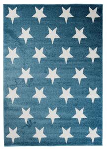 TAPISO Dětský koberec KIDS - modrý - hvězdičky 3 Rozměr koberce: 80x150 cm