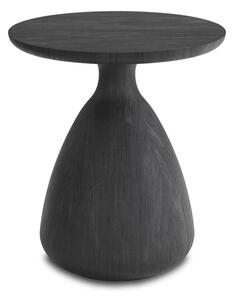 Manutti Teakový stoleček Tsuki, Manutti, kulatý dia 40 x V 45 cm, teak scuro - mořený černý teak