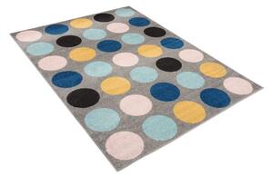 TAPISO Kusový koberec LAZUR - modrý/růžový - puntíky 2 Rozměr koberce: 160x220 cm