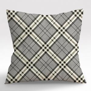 Ervi povlak na polštář Bavlněný - Grey Tartan