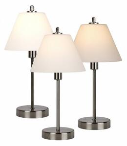 LUCIDE TOUCH Table Lamp E14/40 Satin chrome/Opal Glass, stolní lampa