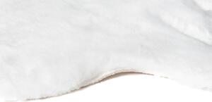 TAPISO Chlupatý kobereček ve tvaru kožešiny - 60x90 cm - bílý