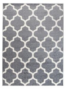 TAPISO Kusový koberec MAROKO - šedý - mřížka 1 Rozměr koberce: 60x100 cm