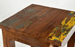 Stolička z antik teakového dřeva, "GOA" styl, 30x30x45cm (4N)