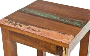 Stolička z antik teakového dřeva, "GOA" styl, 30x30x45cm (4D)