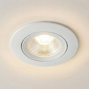 Sigor LED bodový podhled Diled, Ø 8,5 cm, 6 W, 3 000 K, bílý, stmívatelný, Bílá / opál, Obývací pokoj / jídelna, Hliník, Moderní, Zapuštěné kulaté