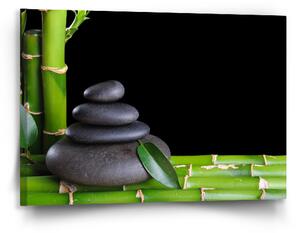 Sablio Obraz Bambus a kameny - 90x60 cm