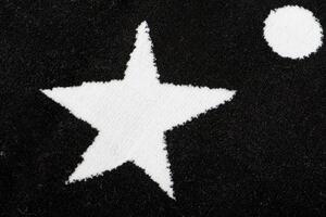 TAPISO Kusový koberec BALI - černý - hvězdičky 1 (exkluzivní ceny) Rozměr koberce: 120x170 cm