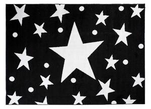 TAPISO Kusový koberec BALI - černý - hvězdičky 1 Rozměr koberce: 120x170 cm