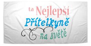 Sablio Ručník Ta nejlepší přítelkyně na světě - 30x50 cm