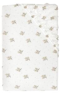 Livarno home Žerzejové napínací prostěradlo, 90-100 x 200 cm (květiny/bílá) (100393236004)