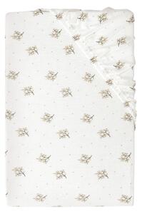 Livarno home Žerzejové napínací prostěradlo, 90-100 x 200 cm (květiny/bílá) (100393236004)