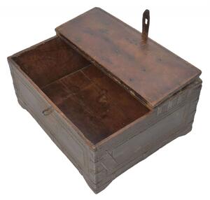 Starožitná truhlička z teakového dřeva, 40x33x19cm (9K)