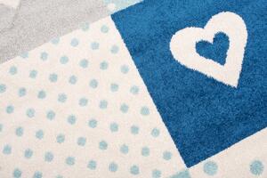 TAPISO Dětský koberec LAZUR - modrý - hvězdičky 7 Rozměr koberce: 80x150 cm