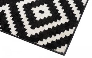 TAPISO Kusový koberec MAROKO - černý - obrazce 1 Rozměr koberce: 60x100 cm