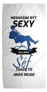 Sablio Ručník Nesnáším být sexy, ale jsem šéf - 30x50 cm