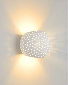 LUCIDE GIPSY Wall Light Round G9 15x12x11cm White, nástěnné svítidlo