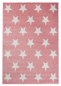 TAPISO Dětský koberec KIDS - růžový - hvězdičky 3 Rozměr koberce: 80x150 cm