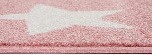 TAPISO Dětský koberec KIDS - růžový - hvězdičky 3 Rozměr koberce: 80x150 cm
