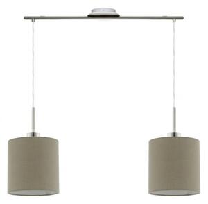 Eglo - LED Lustr na lanku TUNJA 2xE27/60W/230V taupe